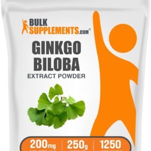 Ginkgo Biloba Extract Powder - from Ginkgo Biloba Leaf, Antioxidant Source, Herbal Supplement - Gluten Free, 200mg per Serving,