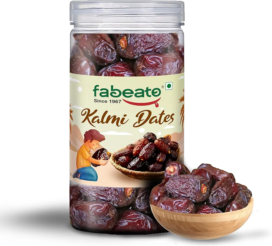Dry fruits Aagro Farm: Fabeato Premium Kalmi Dates/Khajoor 400g | Rich Source of Potassium & Iron|Naturally Sweet|No Added Sugar | No Preservative