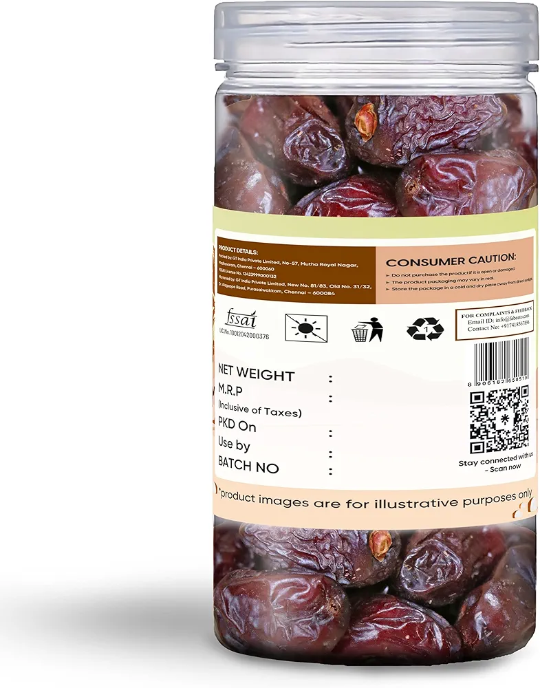 Dry fruits Aagro Farm: Fabeato Premium Kalmi Dates/Khajoor 400g | Rich Source of Potassium & Iron|Naturally Sweet|No Added Sugar | No Preservative - Image 2