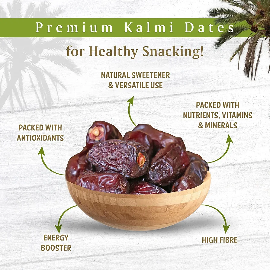 Dry fruits Aagro Farm: Fabeato Premium Kalmi Dates/Khajoor 400g | Rich Source of Potassium & Iron|Naturally Sweet|No Added Sugar | No Preservative - Image 5